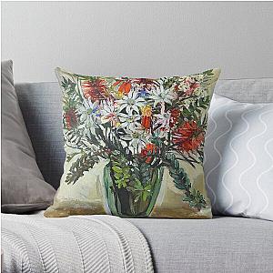 Bottlebrush and Flannel Flowers 1951 - Margaret Preston Paintings - Australian Art Throw Pillow RB1207