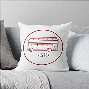 Preston Double Decker Bus Throw Pillow RB1207