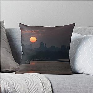 Sunrise over the City Of Preston Throw Pillow RB1207