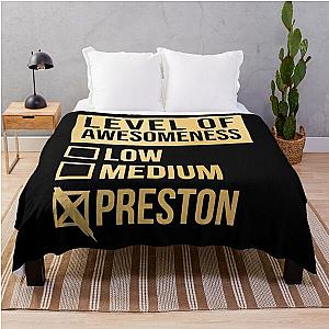 Level Of Preston in Gold Throw Blanket RB1207