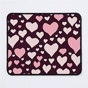 Pretty in Pink Hearts Pattern Mouse Pad