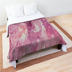 Pretty in Pink Abstract Flower Comforter