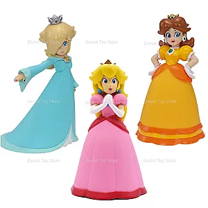 3 Styles Mario Bros Peach Princess Daisy Rosalina Beauty Action Figure Toys