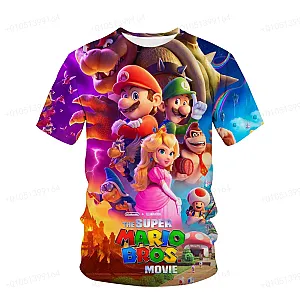 Super Mario Peach Princess Short Sleeve Game T-shirt