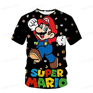 Super Mario Peach Princess Short Sleeve Game T-shirt