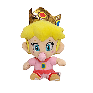 17cm Pink Baby Princess Peach Mario Bros Stuffed Toy Plush