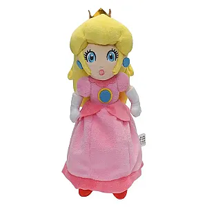 25cm Pink Princess Peach Super Mario Bros Cartoon Stuffed Toy Plush