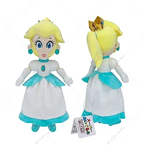 30cm White Blue Dress Princess Peach Cartoon Mario Bros Plush