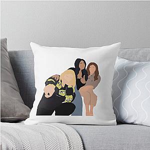 J Sisters - Sophie Turner, Danielle Jonas and Priyanka Chopra Throw Pillow