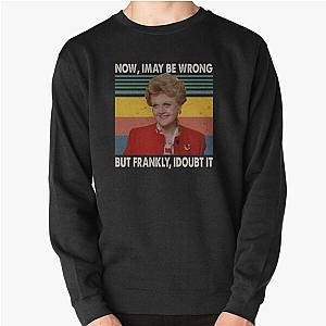 Murders She Wrotes Jessicas Fletchers Now I May Be Wrong But Frankly I Doubt It Rectangle Vintage Pullover Sweatshirt