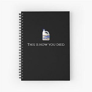 This Is How You Died Bleach Bottle Project Zomboid - Gaming Spiral Notebook