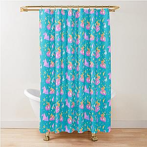 Promare Pattern (Bright Blue) Shower Curtain