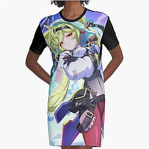 Honkai Impact 3rd x Promare Poster Graphic T-Shirt Dress