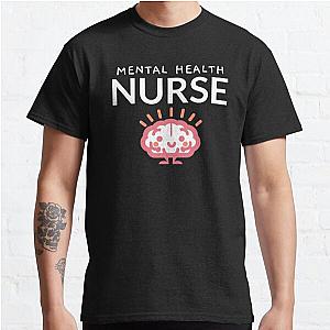 Psych mental health nurse little cute smiling brain Classic T-Shirt