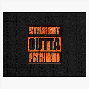Psych Ward Funny Halloween Prison Jigsaw Puzzle