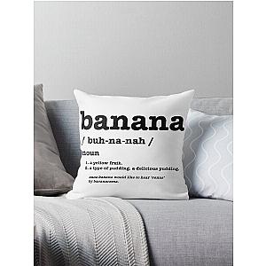 Psych - Banana Definition (Black Edition) Throw Pillow