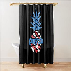Psych Pineapple American Flag Fruit Vintage Shower Curtain