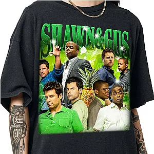 Limited Shawn and Gus Psych Tv Show Vintage T Shirt