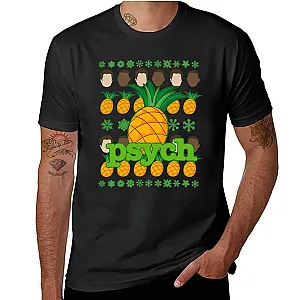 Psych TV Show Shawn Gus Pineapple Holiday Theme T-Shirt