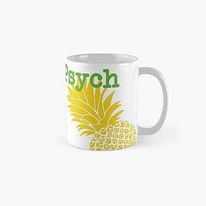 Minimalist Psych TV Show Pop Culture Lime Yellow Fun Green Pineapple Classic Mug