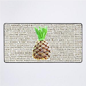 Psych Burton Guster Nicknames - Television Show Pineapple Room Decorative TV Pop Culture Humor Lime Neon Brown Desk Mat