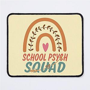School Psych Squad Rainbow Quote Gift Idea For Men and Womens - Funny School Psych Mouse Pad