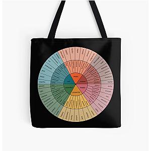 Emotion Wheel Psychology Design All Over Print Tote Bag