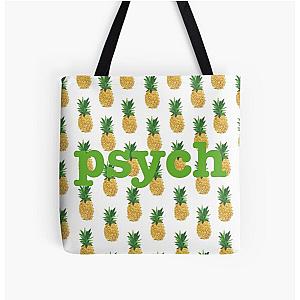 Psych Pineapple All Over Print Tote Bag