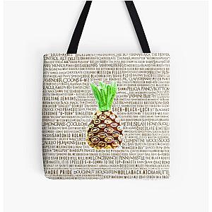 Psych Burton Guster Nicknames - Television Show Pineapple Room Decorative TV Pop Culture Humor Lime Neon Brown All Over Print Tote Bag