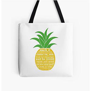 Psych Quotes Pineapple All Over Print Tote Bag