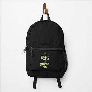 Psych Keep Calm and Psych On Backpack