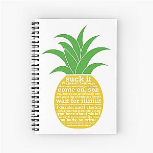 Psych Quotes Pineapple Spiral Notebook