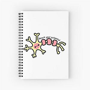 Reach your potential - Cute Neuron - Psychology Design Spiral Notebook