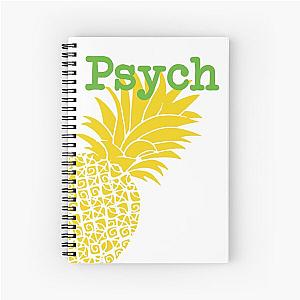 Minimalist Psych TV Show Pop Culture Lime Yellow Fun Green Pineapple Spiral Notebook