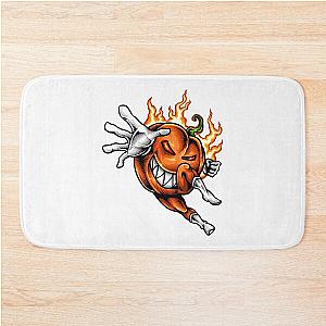 Psycho Halloween Pumpkin Bath Mat