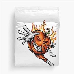 Psycho Halloween Pumpkin Duvet Cover