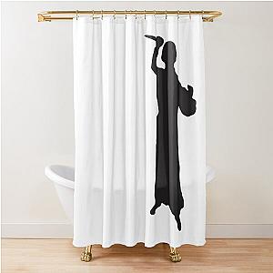 Psycho with Knife Silhouette (Shower Curtain) Shower Curtain