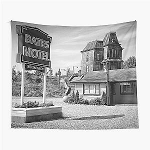 motel spooky psycho norman vintage antique still print  Tapestry