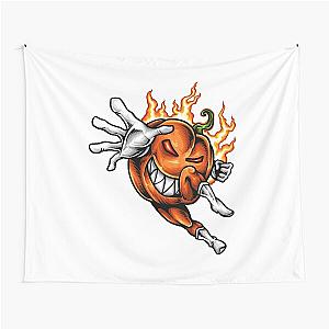 Psycho Halloween Pumpkin Tapestry