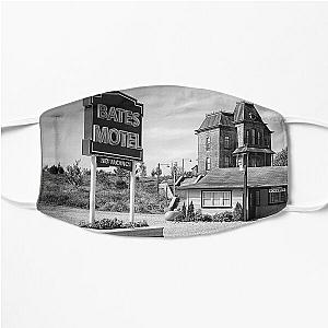 motel spooky psycho norman vintage antique still print  Flat Mask