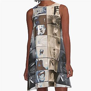 Psycho Shower Scene, Gray Pattern, Officially Licensed Fan Art A-Line Dress