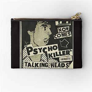 Psycho Killer - Affiche de concert post-punk Talking Heads 1977 Poster Zipper Pouch