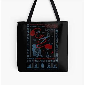 Red Velvet Retro Psycho All Over Print Tote Bag