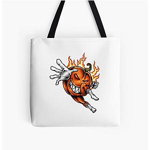 Psycho Halloween Pumpkin All Over Print Tote Bag