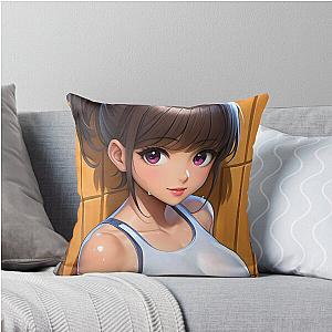 Akane Tsunemori Psycho-Pass Anime Poised Bust Throw Pillow