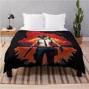 pubg battlegrounds game art Throw Blanket