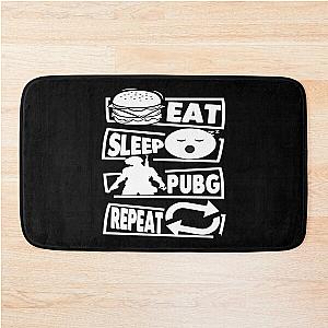 eat sleep pubg repeat Bath Mat