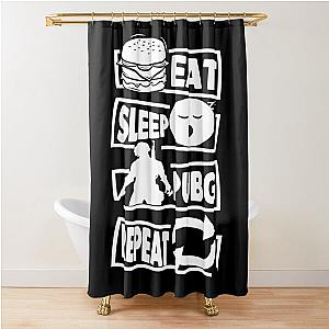 eat sleep pubg repeat Shower Curtain