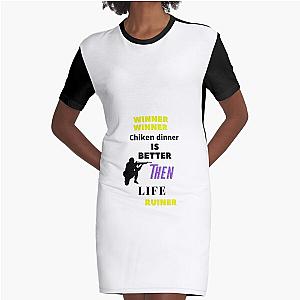 winner winner chiken dinner Pubg Life  Graphic T-Shirt Dress