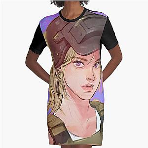 PUBG - Level 3 Helmet Girl Art Graphic T-Shirt Dress